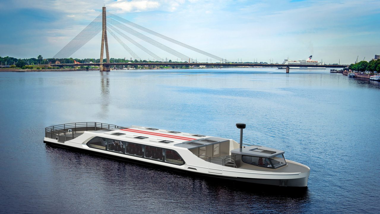 GYC 78 passenger ferry operating on a river